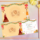 Plantable Divine Duo Sliding Wedding Invitation Card